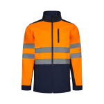 Große Softshell-Fleecejacke aus Polyester und Elastan, 280 g/m2, Velilla farbe orange dritte Ansicht