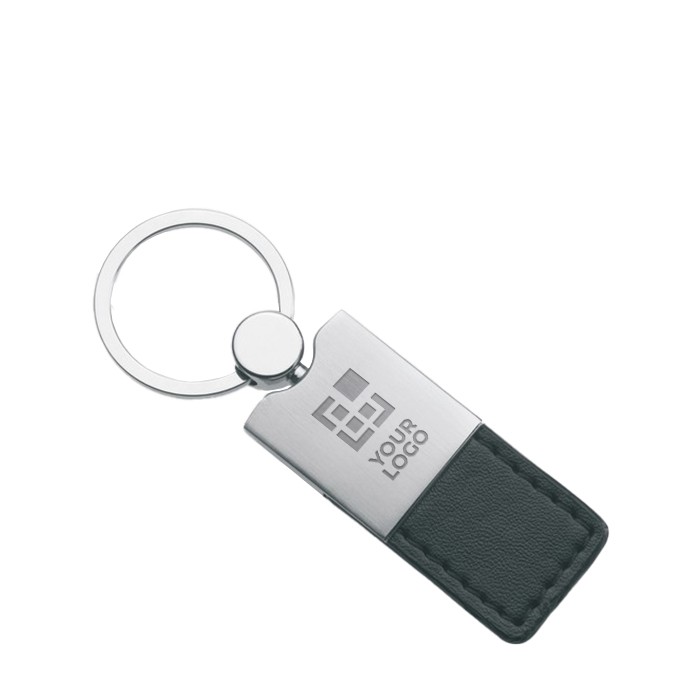 Kleiner Logo-Schlüsselanhänger aus Metall - silber