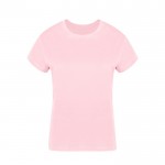 Damen-T-Shirt aus 100 % gekämmter Baumwolle, 160 g/m2 farbe rosa erste Ansicht