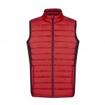 Softshell-Weste mit Polyester und schwarzem Detail an Seite farbe rot erste Ansicht