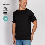 Technisches Unisex-T-Shirt aus 100 % Polyester, 135 g/m2 farbe schwarz