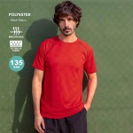 Sport T-Shirt aus 100 % atmungsaktivem Polyester 135 g/m2 farbe weiß