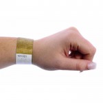 Wasserfeste Tyvek-Armband, ideal für Festivals farbe gold