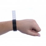 Dünnes Vinyl-Armband für den Einlass von Festivals farbe schwarz