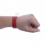 Dünnes Vinyl-Armband für den Einlass von Festivals farbe rot