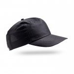 Cap aus recyceltem Polyester mit gebogenem Visier, 125 g/m² farbe schwarz