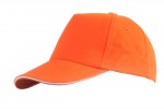 Cap aus Baumwolle mit farbigem Schirmdetail, 255 g/m² farbe orange