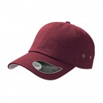 Baseballkappe aus Twill-Baumwolle mit Metallösen, 250 g/m2 farbe bordeaux