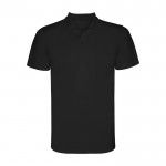 Piqué Sportpolo aus Polyester für Kinder, 150 g/m2, Roly farbe schwarz