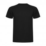 Piqué Sport-T-Shirt für Kinder aus Polyester, 150 g/m2, Roly farbe schwarz