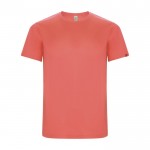 Kinder-Sportshirt aus 50% rPET, 135 g/m2, Roly farbe korallenrot