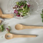 Set mit 2 Salatbestecken aus Bambus farbe holzton zweite Ansicht