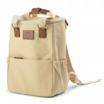 Kühlrucksack aus Canvas mit stabilem Griff und Fächern, 23 L farbe beige