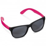 Neonfarbene Sonnenbrille mit schwarzem Rahmen, UV400-Schutz farbe rosa