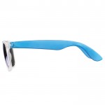 Sonnenbrille mit Glasureffekt-Rahmen, UV400-Schutz farbe blau-transparent dritte Ansicht