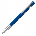 Soft-Touch-Druckstift aus Aluminium mit Metallspitze farbe dunkelblau