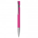 Soft-Touch-Druckstift aus Aluminium mit Metallspitze farbe rosa