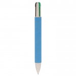 4-in-1-Multifunktionsstift aus umweltfreundlichem Papier farbe blau vierte Ansicht