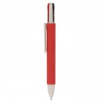 4-in-1-Multifunktionsstift aus umweltfreundlichem Papier farbe rot dritte Ansicht