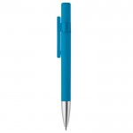 Drehbarer Kugelschreiber mit Soft-Touch-Finish, blaue Tinte farbe blau zweite Ansicht