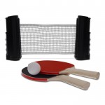 Tischtennis-Set mit Netz, 2 Schlägern und 3 Bällen farbe schwarz