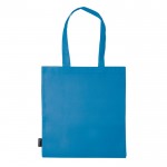 Farbige Non-Woven-Tasche mit langen Henkeln, 75 g/m2 farbe blau dritte Ansicht