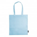 Farbige Non-Woven-Tasche mit langen Henkeln, 75 g/m2 farbe hellblau zweite Ansicht