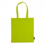 Farbige Non-Woven-Tasche mit langen Henkeln, 75 g/m2 farbe lindgrün zweite Ansicht