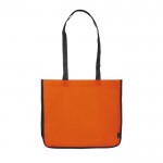 Bunte laminierte Vliesstofftasche mit weißen Seiten farbe orange zweite Ansicht