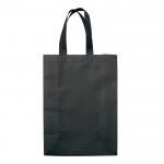 Große matt laminierte Non-Woven-Tasche mit Henkeln, 105 g/m2 farbe schwarz zweite Ansicht