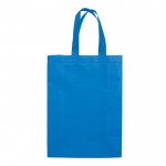 Große matt laminierte Non-Woven-Tasche mit Henkeln, 105 g/m2 farbe blau dritte Ansicht