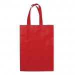 Große matt laminierte Non-Woven-Tasche mit Henkeln, 105 g/m2 farbe rot zweite Ansicht