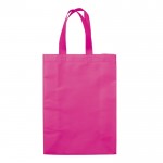 Große matt laminierte Non-Woven-Tasche mit Henkeln, 105 g/m2 farbe rosa zweite Ansicht