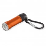 Aluminium-Taschenlampe mit Karabiner zum Aufhängen farbe orange