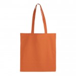 Bunte OEKO-TEX-zertifizierte Baumwolltasche, 140 g/m2 farbe orange zweite Ansicht