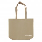 Umweltfreundliche RPET-Tasche mit Falte bedruckt, 100 g/m2 farbe beige zweite Ansicht