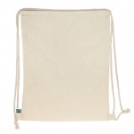 Tasche als Rucksack nutzbar FairTrade Baumwolle, 140 g/m2 farbe beige dritte Ansicht