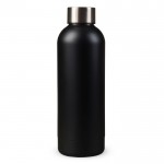 Doppelwandige Edelstahlflasche mit mattem Finish, 500 ml farbe schwarz