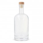 Nachhaltige Glasflasche mit Deckel aus FSC-Holz, 500 ml farbe transparent zweite Ansicht