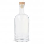 Nachhaltige Glasflasche mit Deckel aus FSC-Holz, 750 ml farbe transparent zweite Ansicht