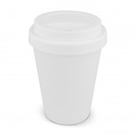 Coffee To Go Becher aus recyceltem Plastik, 250 ml farbe weiß