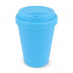 Coffee To Go Becher aus recyceltem Plastik, 250 ml farbe hellblau