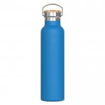 Thermosflasche mit Pulverbeschichtung und Henkel, 650 ml farbe hellblau