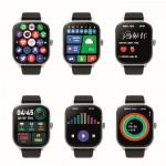 Smartwatch mit Touchscreen-LCD für iOS und Android farbe silber zweite Ansicht