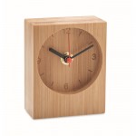 Analoge Uhr aus Bambus mit Logo bedrucken farbe holzton