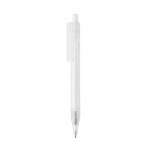 Kugelschreiber aus transparentem RPET bedrucken Farbe weiß