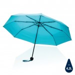 Faltbarer Schirm aus recyceltem Kunststoff Farbe hellblau