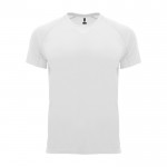 Sport-T-Shirt aus 100% Polyester 100%, 135 g/m2, Roly farbe weiß