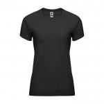 Sport-T-Shirt aus 100% Polyester für Damen, 135 g/m2, Roly farbe schwarz