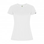 Sport-T-Shirt aus 50% rPET für Damen, 135 g/m2, Roly farbe weiß